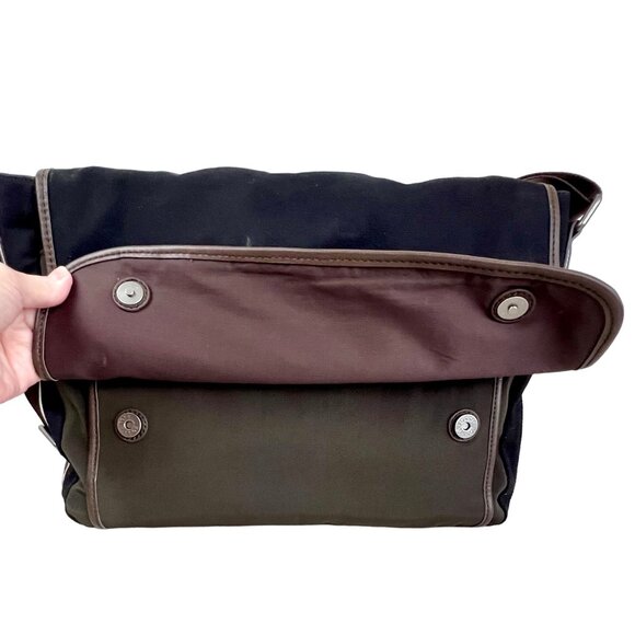 Fossil Lane Canvas & Leather Messenger Bag Adjustable Strap & Snap Closures VGUC - Picture 5 of 16